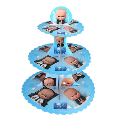Cartoon Boss-Boys-Girls Theme Newborn 1st Birthday Party Decor Disposable Tableware Backdrop Balloons Baby Shower For Kids Gifts