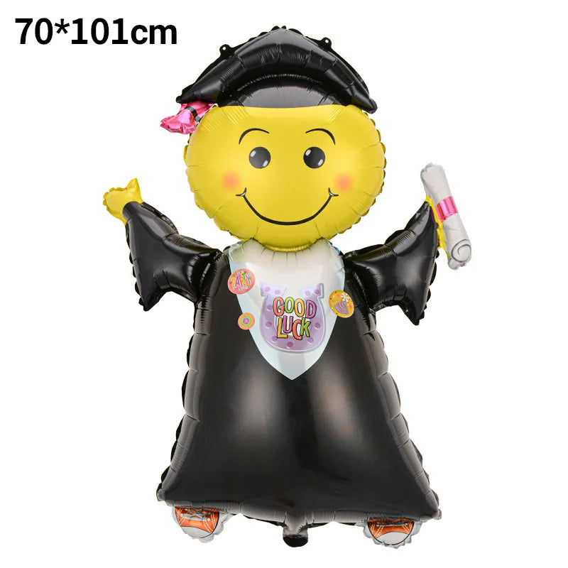 Graduation Party Balloon Owl Helium Globe Foil Balloon Congrats Grad School Celebrations 2024 Party Decorations Globos Ballons