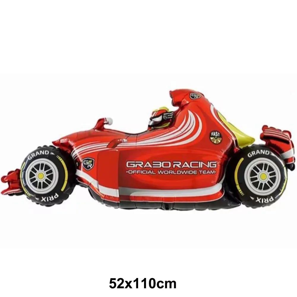 40Inch Checkered 1 2 3 4 5 6 Large Black White Number Balloon Motorcycle Racing Two Fast Race Car Birthday Party Supplies