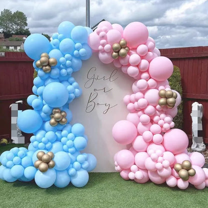 106Pcs Blue Pink Balloons Garland Kit Gender Reveal Balloon Arch Decor Boy or Girl Baby Shower Birthday Party Decorations Globos