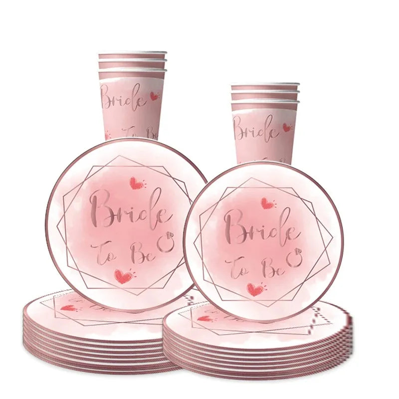 Bachelorette Party Decoration Disposable Tableware Dimond Ring Finger Napkins Bride To Be Bridal Shower Happy Hen Party Decors