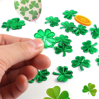 15g/30g St Patricks Day Table Decoration Sequins PVC Green Shamrock Confetti for Irish Festival Holiday Party Home Decoration