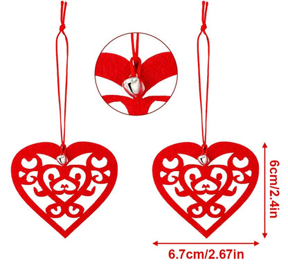30Pcs Engraved Love Heart shaped pendant Hollow Shape DIY Crafts for Wedding Party Valentines Day Decoration Ornaments