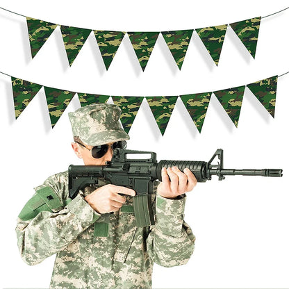 Military Party Decoration Set Camouflage Netting Tableware 4D Tank Balloon Camo Army Soldier Armored Vehicle Kids Birthday Gifts