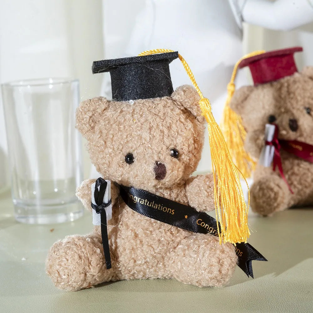 Dr. Bear Cute Plush Toy Doll Kindergarten Gifts Graduation Gifts Plush Doctor Teddy Bear Hanging Bag Charm Key Ring Holder