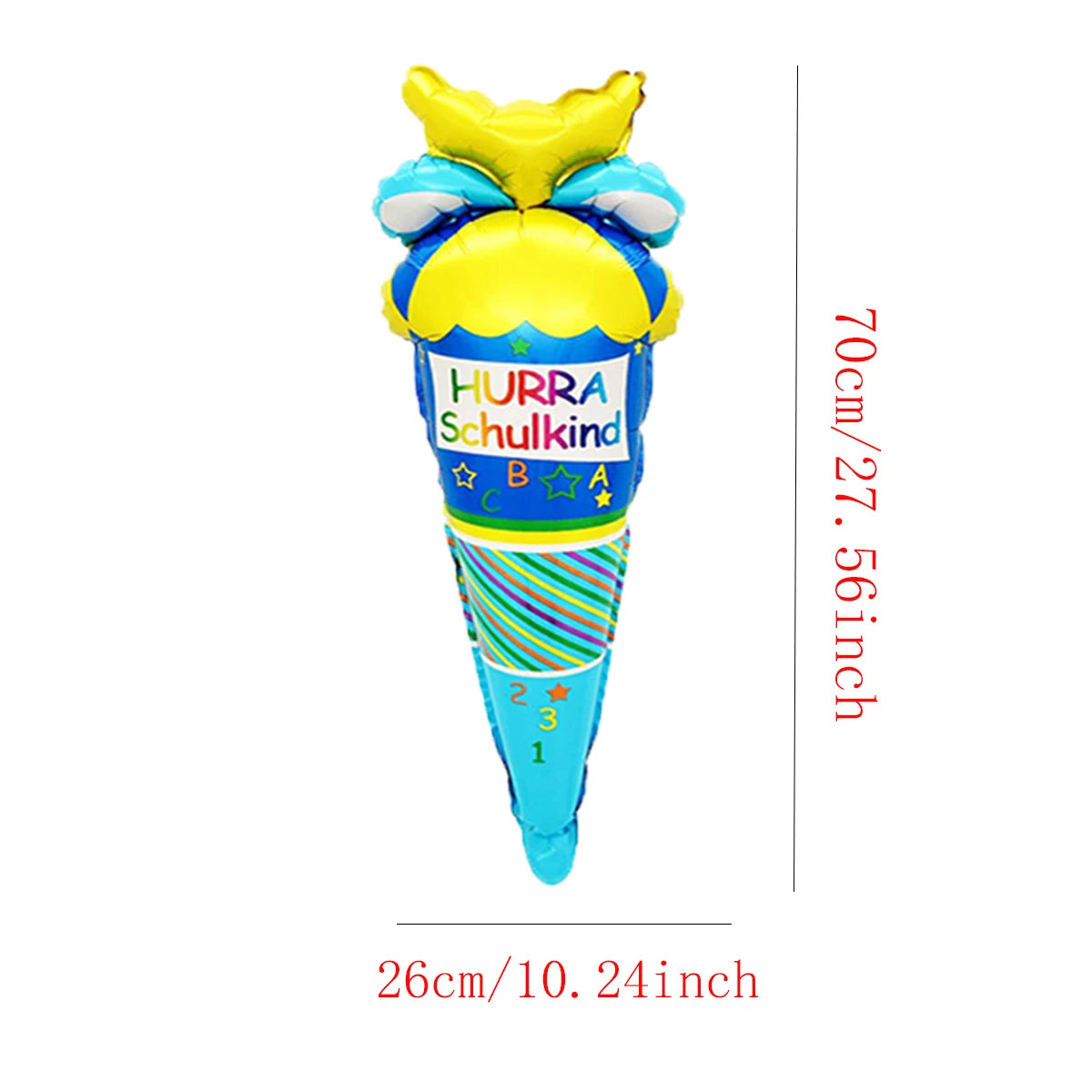 2/6/10pcs 70cm German Schulkind Back To School Theme Balloons Schulkind Ice Cream Sculpt Balloon Back To School Decoration