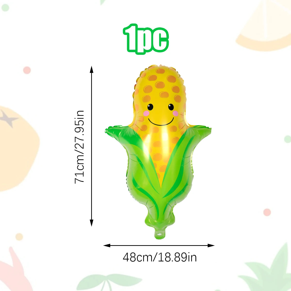 1/7pcs Strawberry Broccoli Corn Banana Tomato Orange Carrot Balloons Suitable for Birthday, Baptism, Summer Party, Fruit Theme
