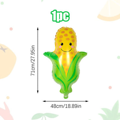 1/7pcs Strawberry Broccoli Corn Banana Tomato Orange Carrot Balloons Suitable for Birthday, Baptism, Summer Party, Fruit Theme