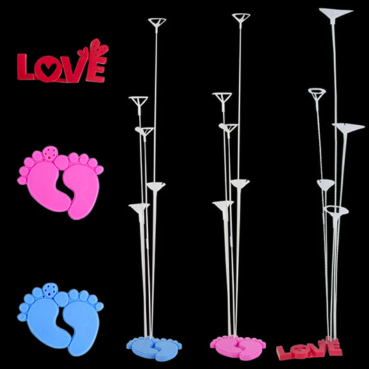 NEW 1/2set Pink Blue Gender Reveal Balloon Stand Kit Boy or Girl Baby Shower Balloon Support Kids Birthday Party Decoration