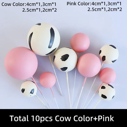 Farm Animals Cake Topper Rustic Cake Decoration Lambs, Ponies, Piglets, Chick,  Haystacks for Kids Happy Birthday Party Supplies