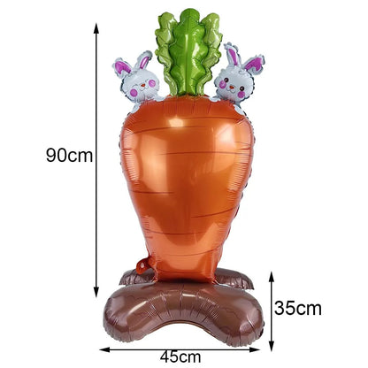 Large Easter Balloon Standing Bunny Balloon Cartoon Bunny Balloon Cute Rabbit Shaped Foil Balloons Happy Easter Party Decoration