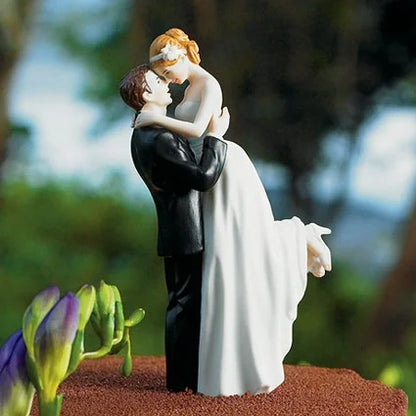 Cake Toppers Dolls Bride and Groom Figurines Funny Wedding Cake Toppers Stand Topper Decoration Supplies Marry Figurine