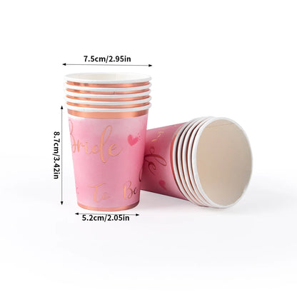 Bride to Be Disposable Tableware Set Plate Cup Napkins Decor Bachelorette Party Hen Night Bridal Shower Decorations Supplies