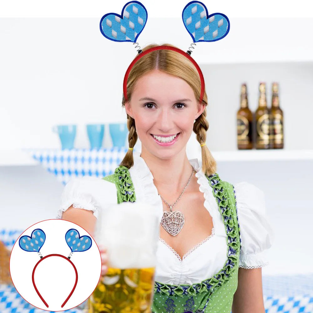 Munich beer headband photo props party decorations Love Oktoberfest headband buckle Makeup costume props christmas decoration