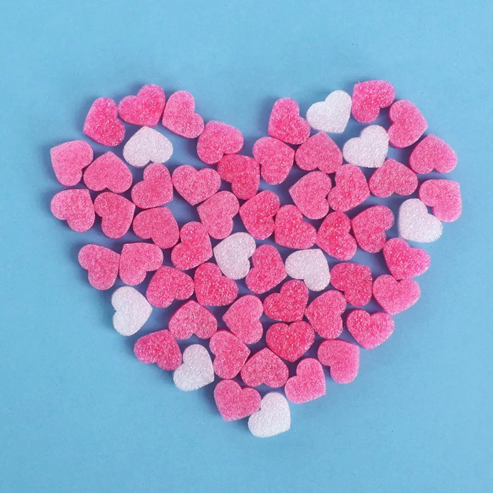 100pcs/lot Pink Heart Shaped Foam for Wedding Party Home Decoration Gift Box Filling Material Packing Wedding Flower Box Filler