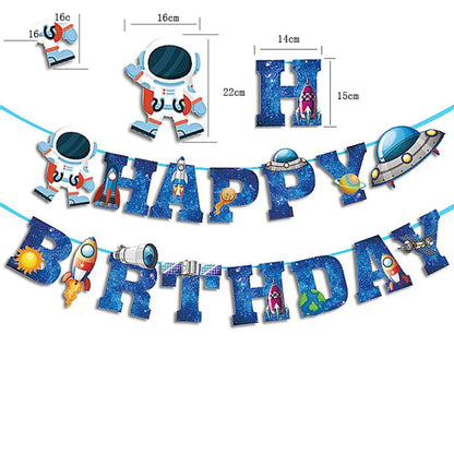 Astronaut Theme Cake Topper Planet Space Rocket Spaceship Birthday Decor Kids Boy Girl Birthday Party Baby Shower Decoratings
