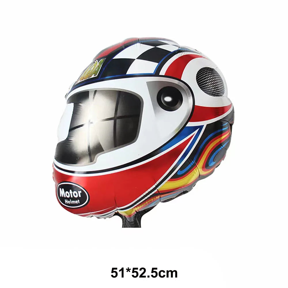 40Inch Checkered 1 2 3 4 5 6 Large Black White Number Balloon Motorcycle Racing Two Fast Race Car Birthday Party Supplies