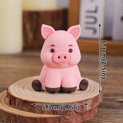 Farm Animals Cake Topper Rustic Cake Decoration Lambs, Ponies, Piglets, Chick,  Haystacks for Kids Happy Birthday Party Supplies