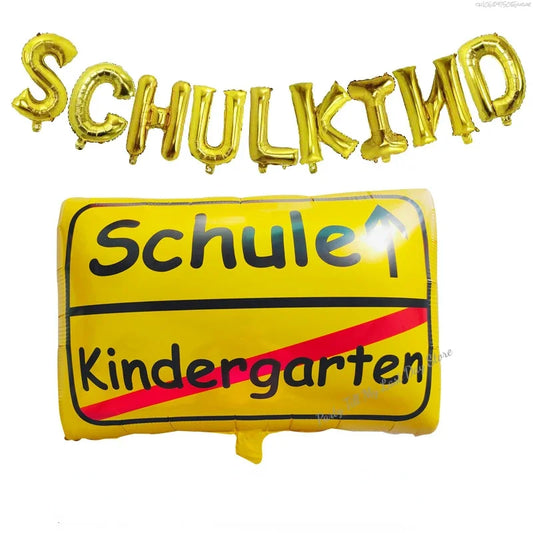 1Set Back To School Balloons Schoolring Kindergarten Enrollment Decoration Globos Children's Birth Day Party Decorations Kid Toy