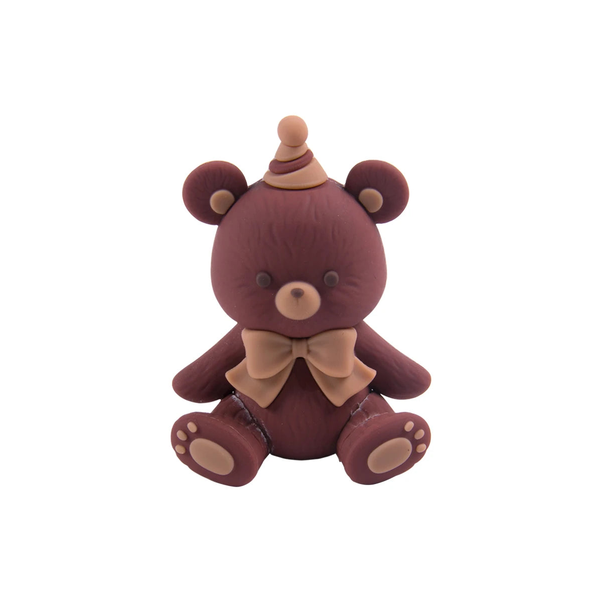 New 3D Pink Blue Bear Cake Topper Cute Mini Bear Doll Cake Decoration Boy Girl Birthday Party Gender Reveal Baby Shower Supplies