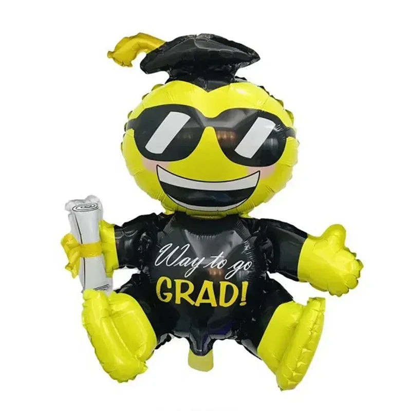 Graduation Party Balloon Owl Helium Globe Foil Balloon Congrats Grad School Celebrations 2024 Party Decorations Globos Ballons