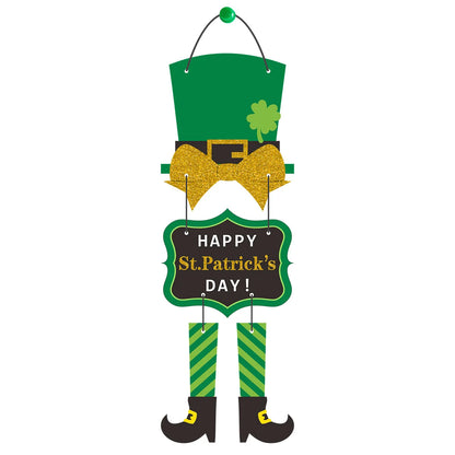 1Pcs Green Cover Door Hanger St. Patrick's Day Party Party Pendants Hanging Oranments for Home Irish Saint Patrick Party Decor