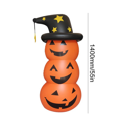 Halloween Ghost Inflatable Model Windproof Stacked Inflatable Pumpkins Horror Festival Theme Indoor Outdoor Garden Decorations