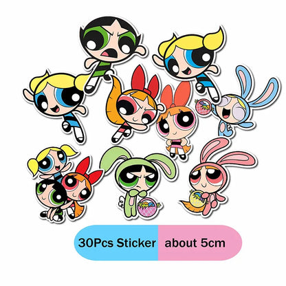 The Powerpuff Girls Gender Reveal Party Supplies Boy or Girl Disposable Napkins Cups Tablecloth Banner Latex Balloon Decorations