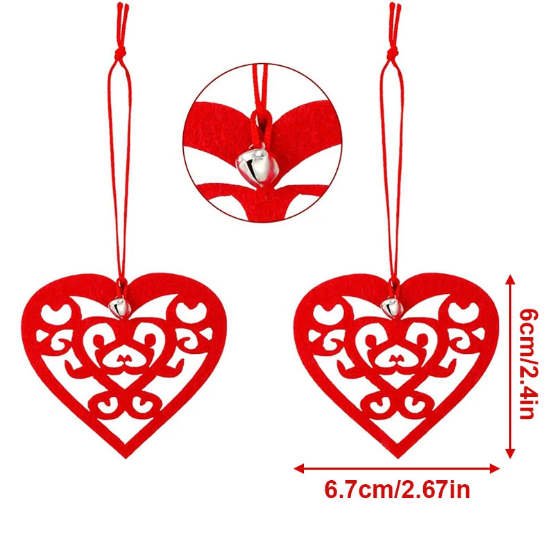 30Pcs Engraved Love Heart shaped pendant Hollow Shape DIY Crafts for Wedding Party Valentines Day Decoration Ornaments