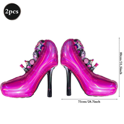 Sexy Lingerie Aluminum Foil Balloon Bachelorette Party Whiskey Red Lips High Heel Adult Party Bride Wedding Hen Night Decoration