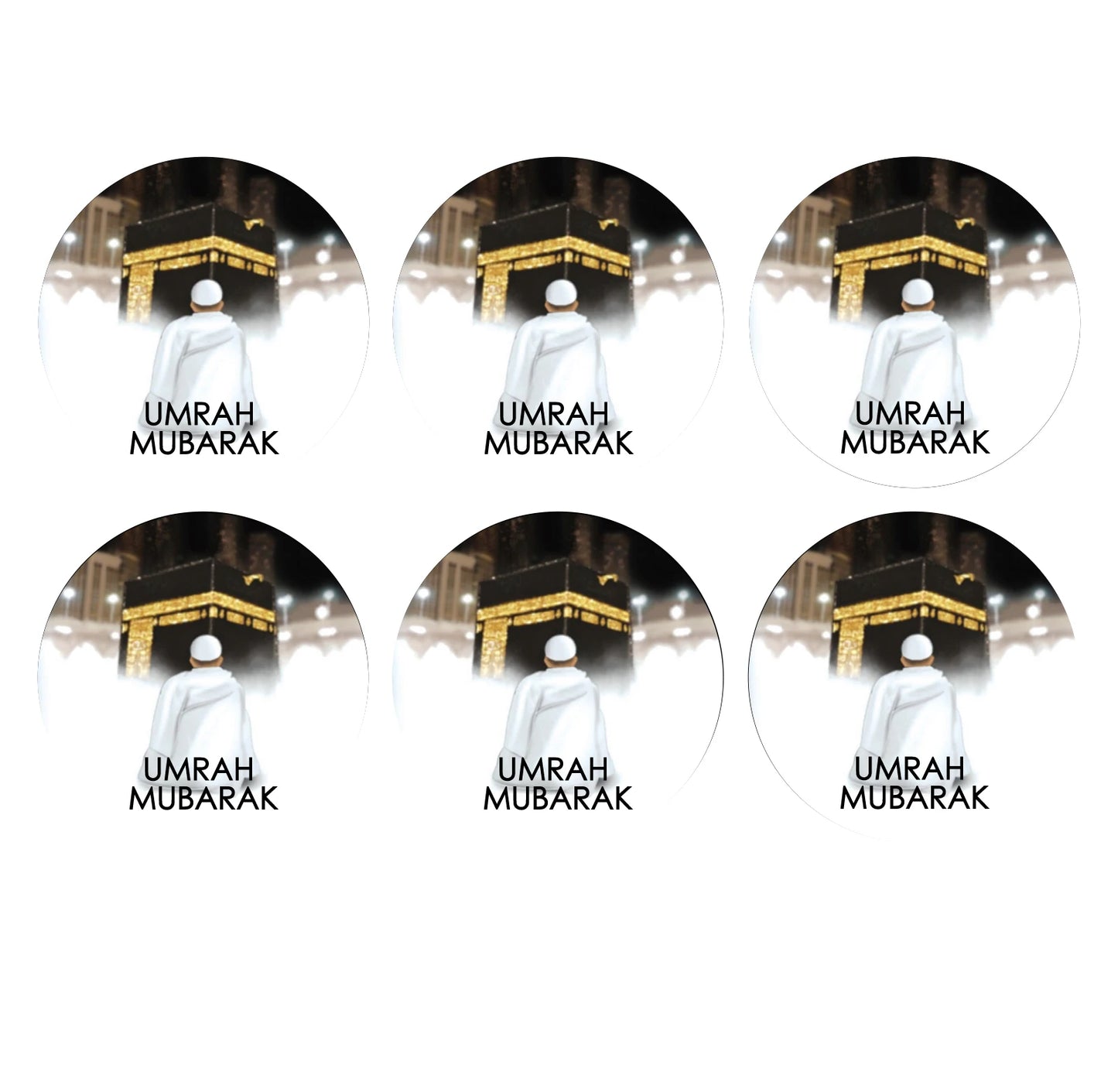 umrah mubarak decorative stickers, Muslin Sheep Holidays Kaaba Bottle Wrapper, hajj mubarak gift decoration supplies