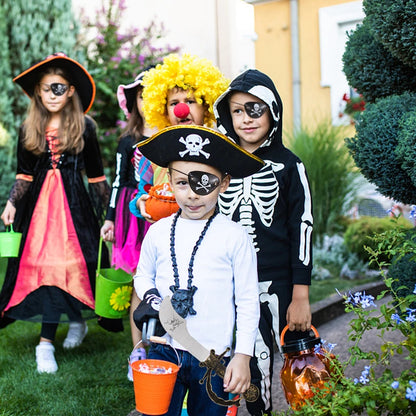 Pirate Theme Party Decoration Pirate Captain Hat Patch Pistol Treasure Toys For Kids Birthday Party Decor Halloween Cosplay Prop