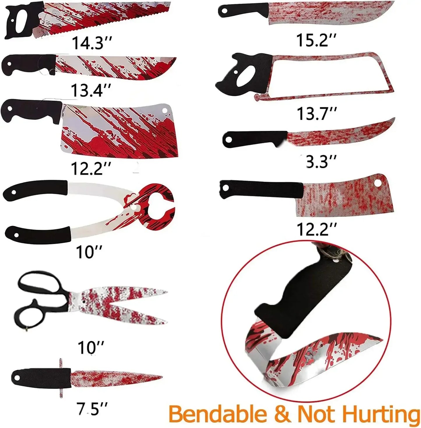 32PCS Halloween Bloody Banner Props. For zombie/vampire party. Fits haunted house. Weapon banner. Great Halloween décor