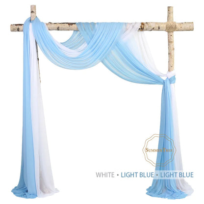 10 Meters Wedding Arch Drape Fabric Sheer Chiffon Tulle Curtain Draping Backdrop Party Supplies Home Drapery Ceremony Decoration