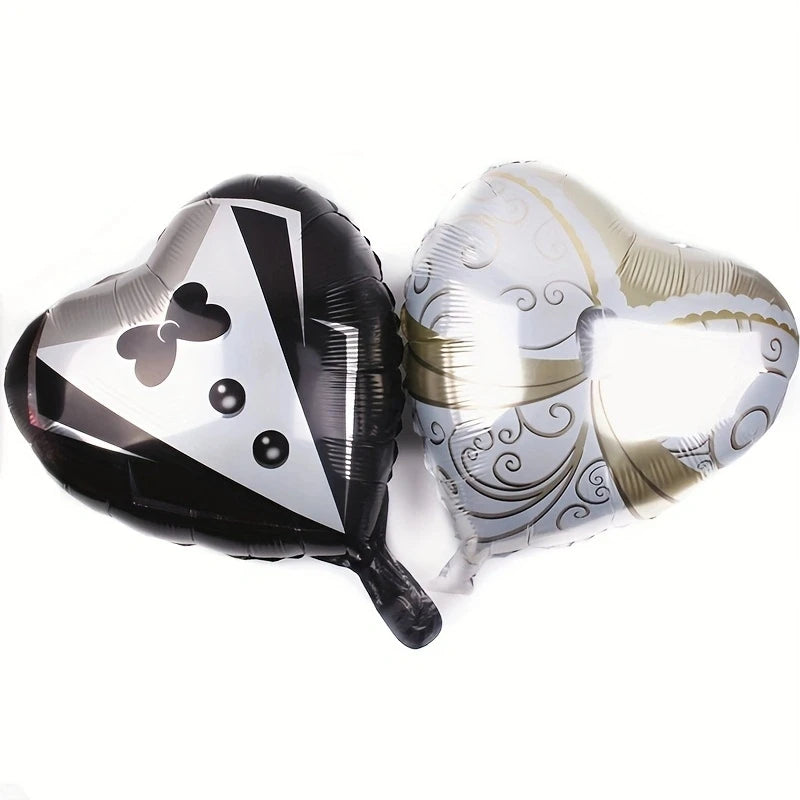 2PCS Couple Balloon Wedding Decoration Foil Balloons Romantic Wedding Dress Balloon