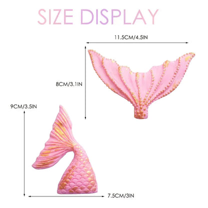 Mermaid Tail Cake Toppers Under the Sea Cake Decoration Seashell Sea Star Cake Topper for Birthday Baby Shower Wedding Cake Deco