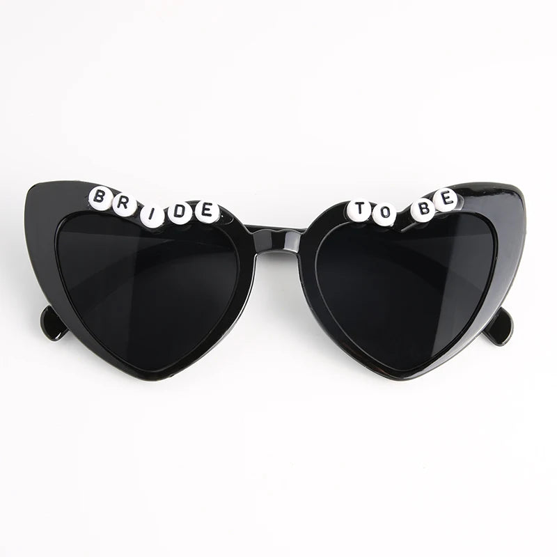 Heart Shaped Sunglasses Wedding Bride Bridesmaid Gift Bachelorette Party Favors Bridal Squad Glasses Bulk 12/24/36/48/60PCS