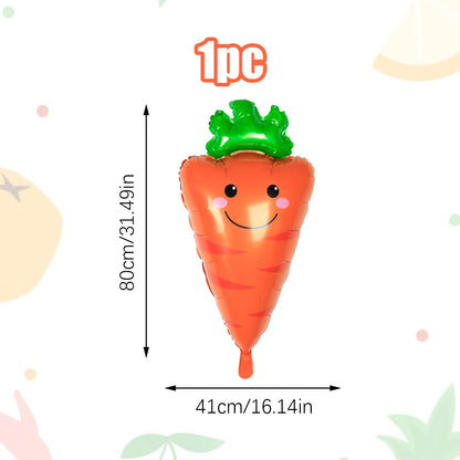 1/7pcs Strawberry Broccoli Corn Banana Tomato Orange Carrot Balloons Suitable for Birthday, Baptism, Summer Party, Fruit Theme