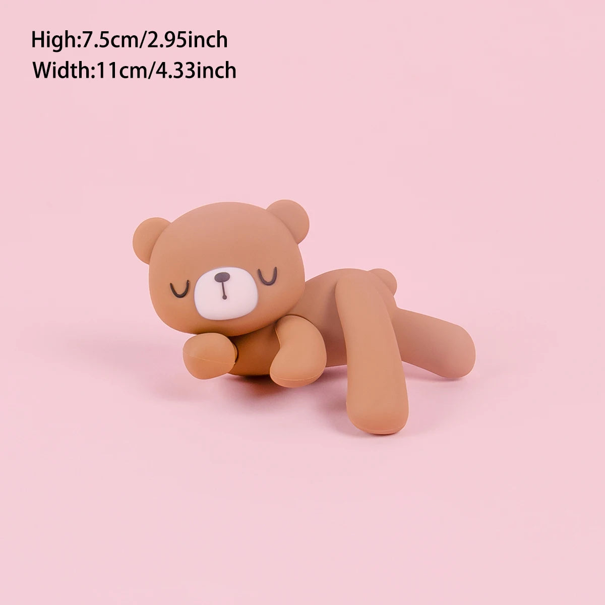 New 3D Pink Blue Bear Cake Topper Cute Mini Bear Doll Cake Decoration Boy Girl Birthday Party Gender Reveal Baby Shower Supplies