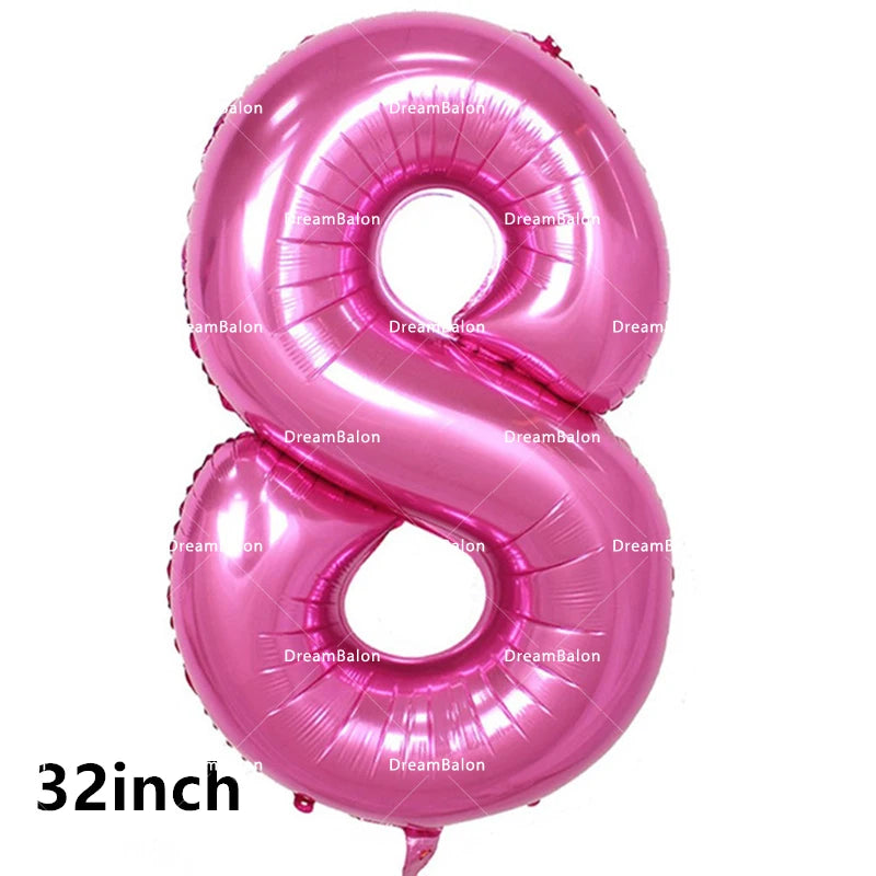 Pink Roblox Balloons Happy Birthday Banner Party Decoration Hot Robot Game Cake Topper Disposable Tableware Kids Girl Background
