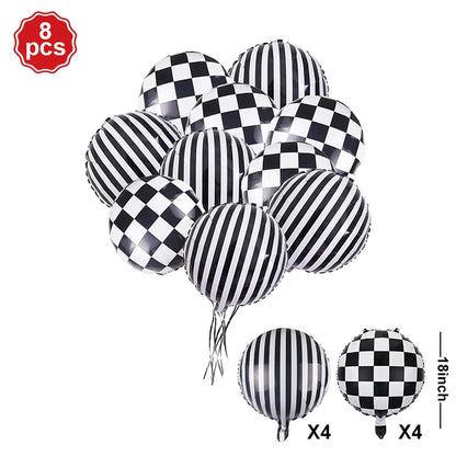 Motocross Dirt Bike Birthday Party Banner Cake Topper Foil Motorcycle Balloon for Boy Kids Motor Theme Party Decoration Supplies