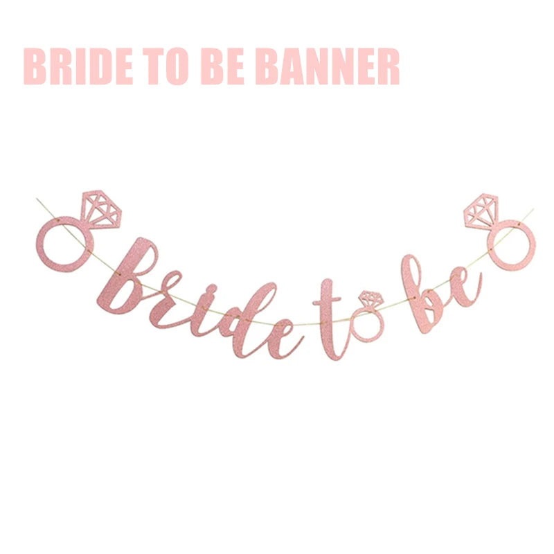 Bride To Be Party Decorations Balloons Napkin Cups  Veil Sash Team Bride Wedding Decor Bachelorette Party Supplies