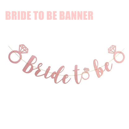 Bride To Be Party Decorations Balloons Napkin Cups  Veil Sash Team Bride Wedding Decor Bachelorette Party Supplies
