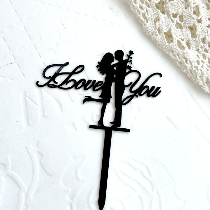 MR MRS Cake Topper Acrylic Black Wedding Cake Topper Decorations Mariage Baking Tools Party Supplies