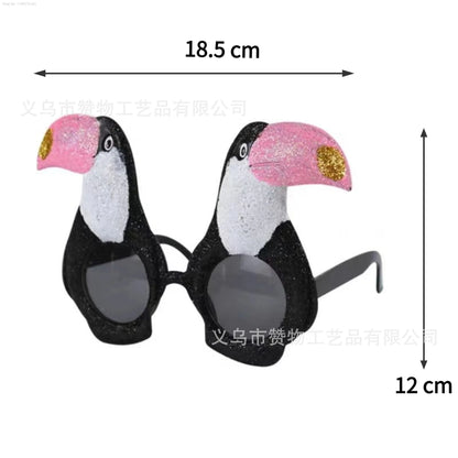 12Pcs Oktoberfest Glasses Plastic Goggles Beer Mug Pattern Glasses Photo Props German Oktoberfest Theme Event Decoration