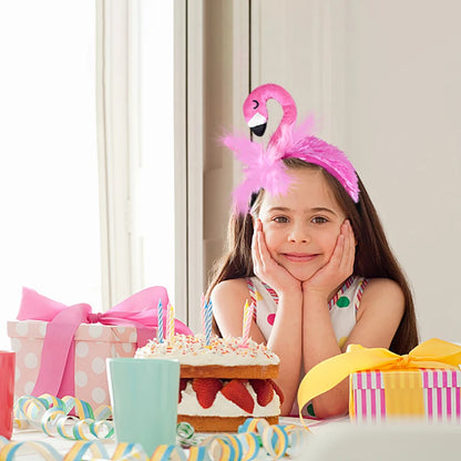 Flamingo Headwear Flamingo Theme Birthday Party Decoration Summer Hawaii Party Costume Cosplay Photo Props Flamingo Hair Hoop
