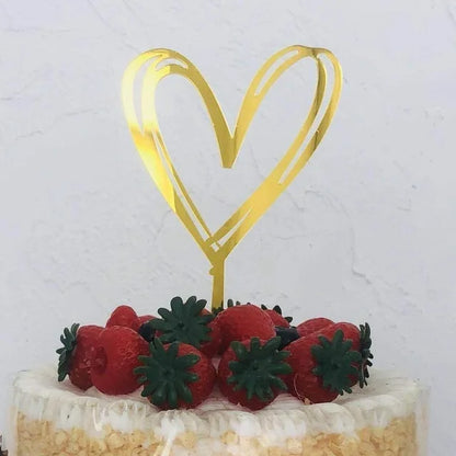 Big Red Love Wedding & Engagement Party Cake Toppers Acrylic Love Valentine's Day Cake Topper for Wedding Party Cake Decorations