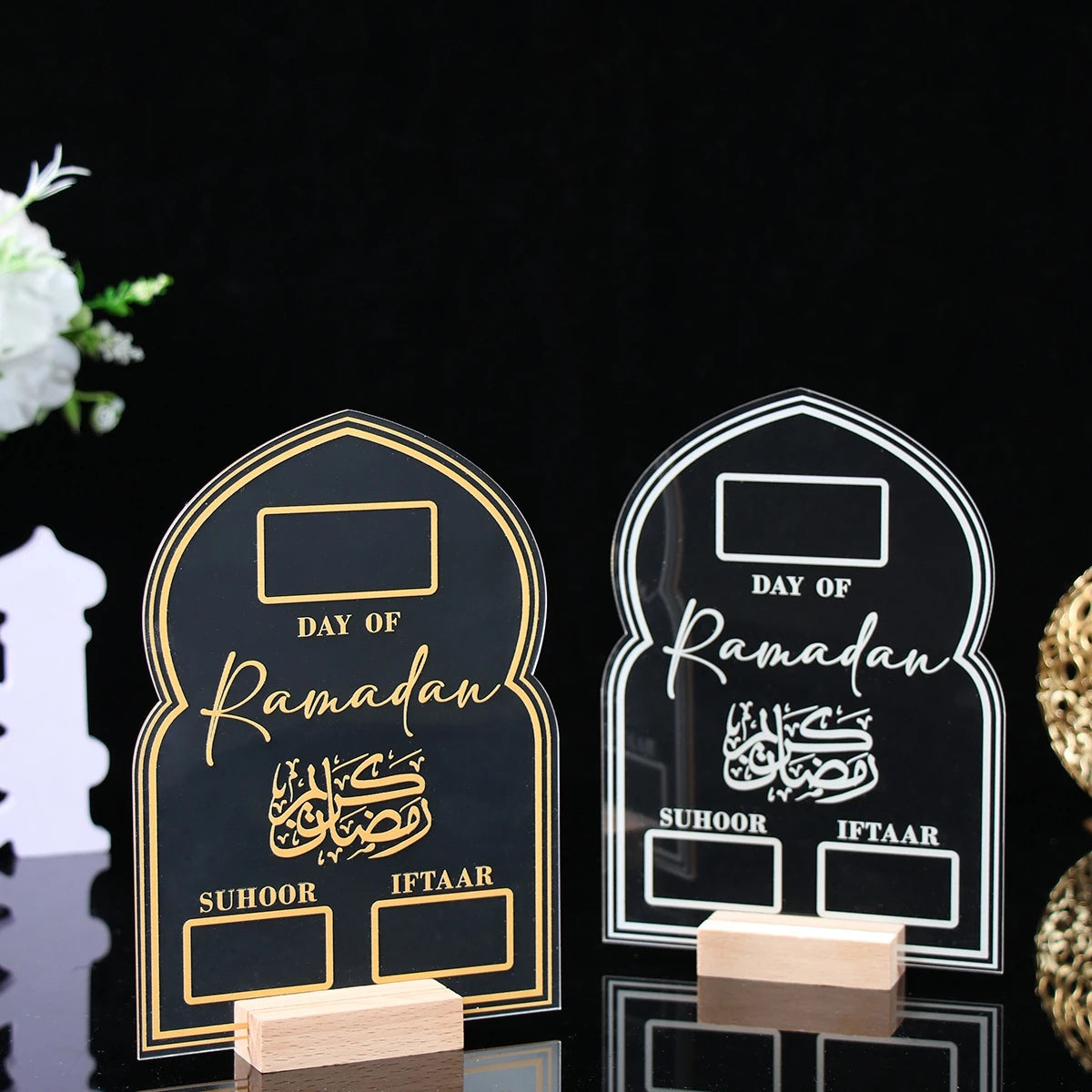 Ramadan Kareem Countdown Calendar Ornament Eid Mubarak Decoration 2025 For Home Muslim Islamic Festival Eid Al-Fitr Party Favors