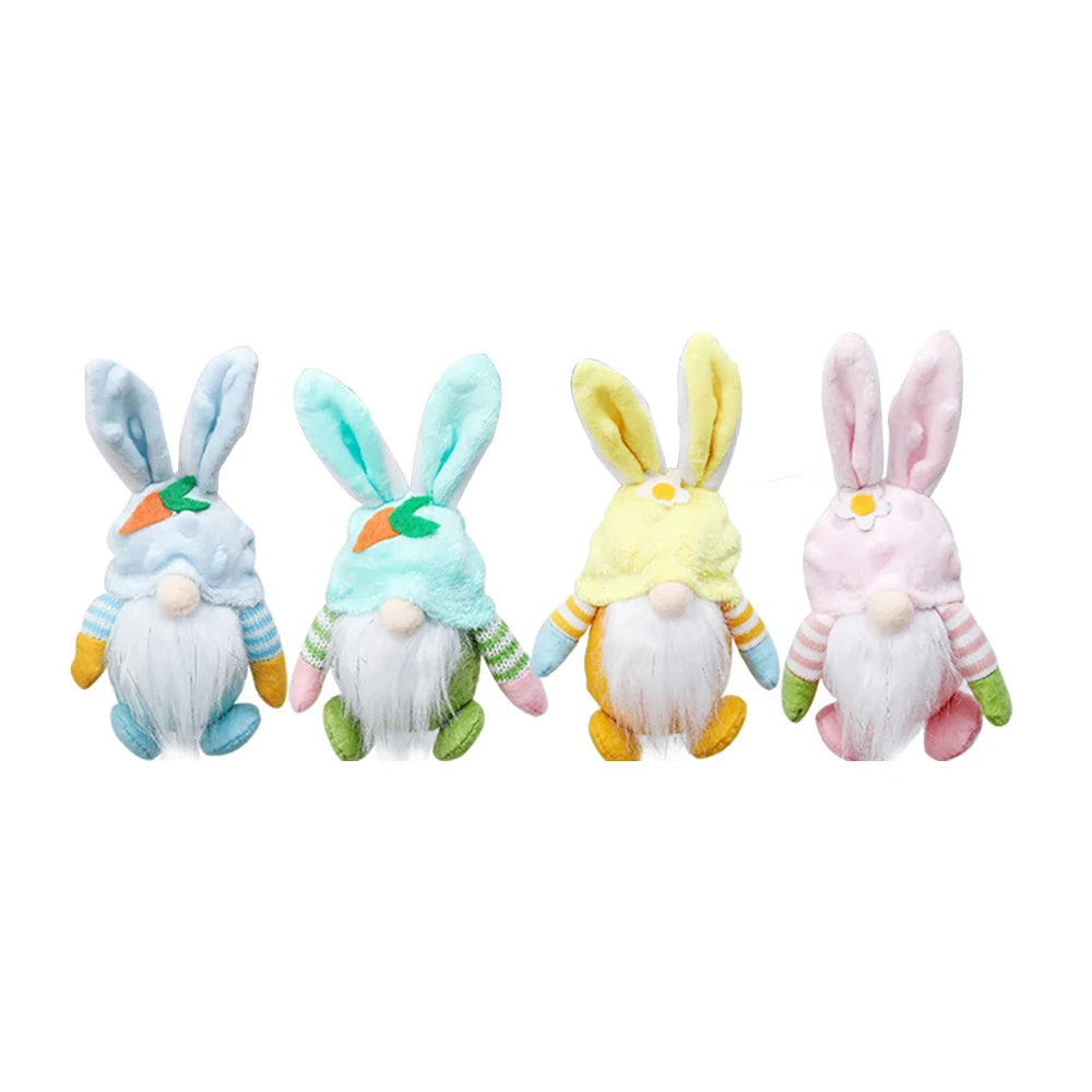 Easter Bunny Gnome Decorations,Rabbit Plush Dolls For Kids,Easter Spring Ornaments 2025