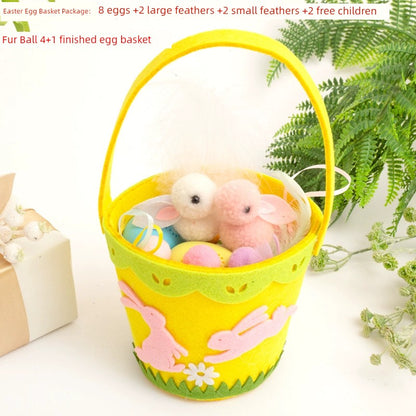 Easter Hat DIY Rabbit Chicken Kindergarten Handmade Material Kit Kids Matching Performance and Catwalk Activity